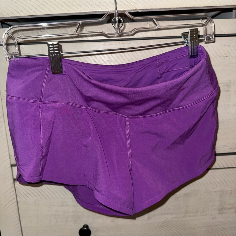 Lululemon Purple Speed up 2.5 inch! Style not made anymore!